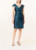 Joseph Ribkoff SIGNATURE Cocktailkleid im Materialmix mit Glitzergarn, Farbe: DUNKELBLAU/ TÜRKIS (Bild 1)