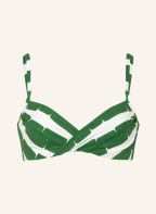 MARYAN MEHLHORN Underwired bikini top RADIANCE, Color: WHITE/ GREEN (Image 1)