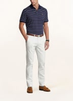 POLO RALPH LAUREN Jersey-Poloshirt Custom Slim Fit , Farbe: BLAU/ WEISS (Bild 1)