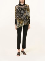 Joseph Ribkoff Blusenshirt aus Mesh im Materialmix, Farbe: SCHWARZ/ ECRU/ HELLBRAUN (Bild 1)