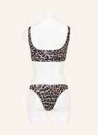 HUGO Brazilian bikini bottoms LEO, Color: LIGHT BROWN/ COGNAC/ BLACK (Image 1)