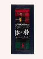 POLO RALPH LAUREN 3-pack socks with gift box , Color: 001 GB BLK /RED PLAID/BLK FAIRISLE (Image 1)