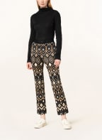 CAMBIO Trousers RANEE with decorative gems , Color: BLACK/ BEIGE/ BLUE GRAY (Image 1)