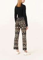 CAMBIO Trousers RANEE with decorative gems , Color: BLACK/ BEIGE/ BLUE GRAY (Image 1)