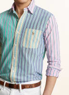 POLO RALPH LAUREN Hemd Custom Fit, Farbe: HELLGRÜN/ ROSA/ HELLBLAU (Bild 1)