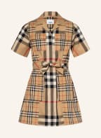 BURBERRY Hemdblusenkleid, Farbe: CAMEL/ SCHWARZ/ ROT (Bild 1)