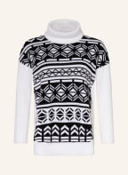 MARINA RINALDI SPORT Rollkragenpullover, Farbe: SCHWARZ/ WEISS (Bild 1)