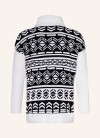 MARINA RINALDI SPORT Rollkragenpullover, Farbe: SCHWARZ/ WEISS (Bild 1)