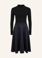 ROBE LÉGÈRE Kleid im Materialmix, Farbe: SCHWARZ/ DUNKELBLAU (Bild 1)
