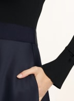 ROBE LÉGÈRE Kleid im Materialmix, Farbe: SCHWARZ/ DUNKELBLAU (Bild 1)