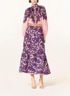 ZIMMERMANN Linen skirt TIGGY, Color: PINK/ DARK PURPLE/ FUCHSIA (Image 1)