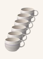Villeroy & Boch 6er-Set Kaffeetassen PERLEMOR, Farbe: BEIGE/ CREME (Bild 1)