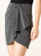 ISABEL MARANT ÉTOILE Rock BERGEN in Wickeloptik mit Glitzergarn, Farbe: SCHWARZ/ SILBER (Bild 1)