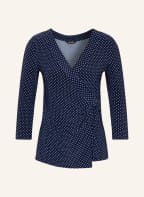 LAUREN RALPH LAUREN Longsleeve in Wickeloptik, Farbe: DUNKELBLAU/ WEISS (Bild 1)