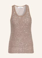 FABIANA FILIPPI Knit top with sequins, Color: TAUPE (Image 1)