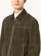 windsor. Leather jacket BARETO , Color: OLIVE (Image 1)