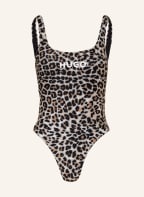 HUGO Swimsuit LEO, Color: BEIGE/ BLACK (Image 1)