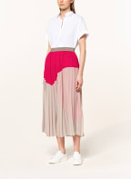 MOS MOSH Plisseerock MORELLA mit Glitzergarn, Farbe: FUCHSIA/ NUDE/ BEIGE (Bild 1)