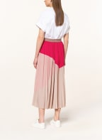 MOS MOSH Plisseerock MORELLA mit Glitzergarn, Farbe: FUCHSIA/ NUDE/ BEIGE (Bild 1)