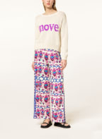 oui Hose, Farbe: ECRU/ BLAU/ PINK (Bild 1)