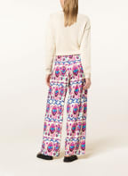 oui Hose, Farbe: ECRU/ BLAU/ PINK (Bild 1)