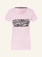LIU JO T-shirt with decorative gem trim , Color: PINK (Image 1)
