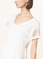 LIU JO Jersey dress with decorative gems, Color: WHITE (Image 1)