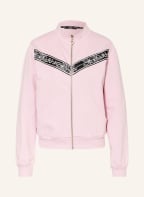 LIU JO Sweatjacke mit Schmucksteinbesatz , Farbe: ROSA/ SCHWARZ/ WEISS (Bild 1)