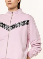 LIU JO Sweatjacke mit Schmucksteinbesatz , Farbe: ROSA/ SCHWARZ/ WEISS (Bild 1)