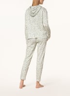 darling harbour Lounge pants, Color: WHITE/ LIGHT GREEN (Image 1)