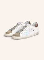 GOLDEN GOOSE Sneaker SUPER-STAR , Farbe: WEISS/ NEONBLAU/ TAUPE (Bild 1)