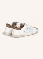 GOLDEN GOOSE Sneaker SUPER-STAR , Farbe: WEISS/ NEONBLAU/ TAUPE (Bild 1)