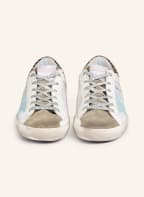 GOLDEN GOOSE Sneaker SUPER-STAR , Farbe: WEISS/ NEONBLAU/ TAUPE (Bild 1)