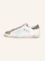 GOLDEN GOOSE Sneaker SUPER-STAR , Farbe: WEISS/ NEONBLAU/ TAUPE (Bild 1)