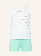 Champion Set: Top und Shorts , Farbe: WEISS/ MINT (Bild 1)