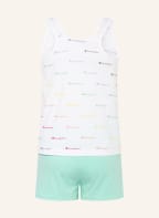 Champion Set: Top und Shorts , Farbe: WEISS/ MINT (Bild 1)