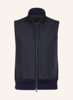 ZEGNA Weste im Materialmix, Farbe: DUNKELBLAU (Bild 1)