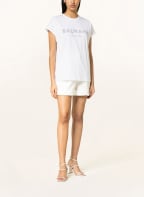 BALMAIN T-Shirt mit Schmucksteinen, Farbe: WEISS (Bild 1)