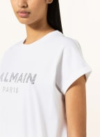 BALMAIN T-Shirt mit Schmucksteinen, Farbe: WEISS (Bild 1)