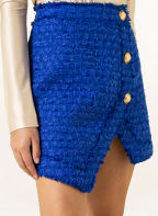 BALMAIN Tweed skirt, Color: BLUE (Image 1)