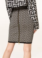 BALMAIN Knit skirt, Color: BLACK/ CREAM (Image 1)