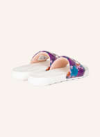 Nike Pantoletten VICTORI, Farbe: WEISS/ TÜRKIS/ DUNKELLILA (Bild 1)
