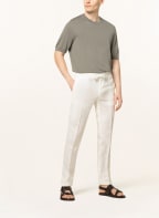 Brioni Spodnie z lnu slim fit, Kolor: KREMOWY (Obrazek 1)