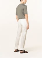 Brioni Spodnie z lnu slim fit, Kolor: KREMOWY (Obrazek 1)