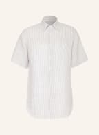 Brioni Short-sleeved shirt regular fit made of linen, Color: WHITE/ GRAY (Image 1)