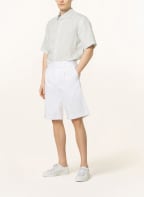 Brioni Short-sleeved shirt regular fit made of linen, Color: WHITE/ GRAY (Image 1)