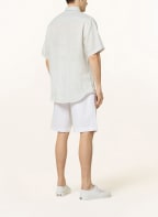 Brioni Short-sleeved shirt regular fit made of linen, Color: WHITE/ GRAY (Image 1)