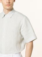 Brioni Short-sleeved shirt regular fit made of linen, Color: WHITE/ GRAY (Image 1)