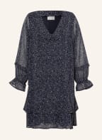 ICHI Kleid IRJOURNELLE mit Rüschen, Farbe: DUNKELBLAU/ WEISS (Bild 1)