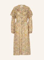 ICHI Hemdblusenkleid IRJEANNE, Farbe: DUNKELGRÜN/ HELLGELB/ ROSÉ (Bild 1)